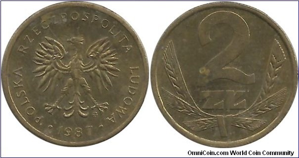 Poland 2 Zlote 1987