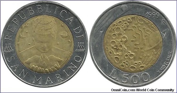 SanMarino 500 Lire 1999