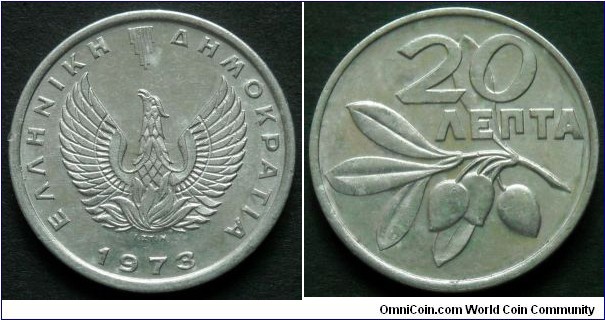 Greece 20 lepta.
1973