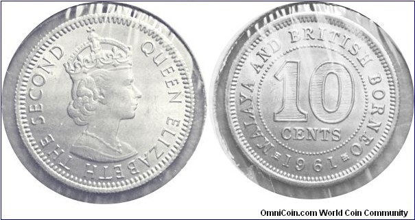 Malaya and borneo 10 Cent  BU