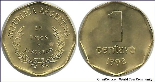 Argentina 1 Centavo 1992