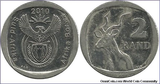 SouthAfrica 2 Rand 2010 Afrikaan-Sotho