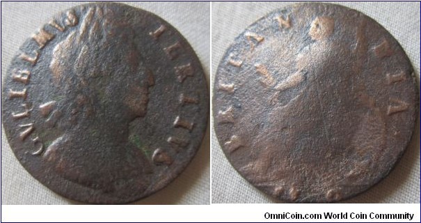 fair grade 1700 halfpenny