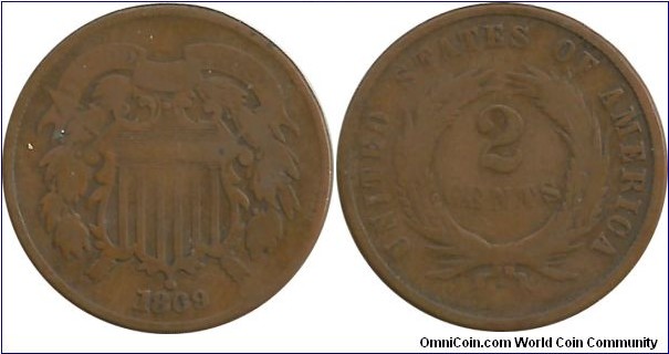 USA 2 Cents 1869