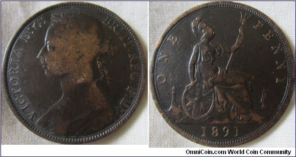 fair grade 1891 penny