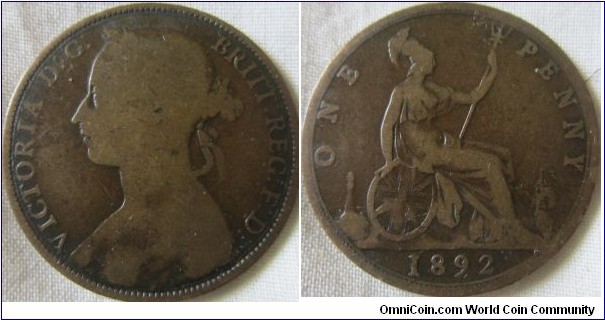 1892 penny, fair