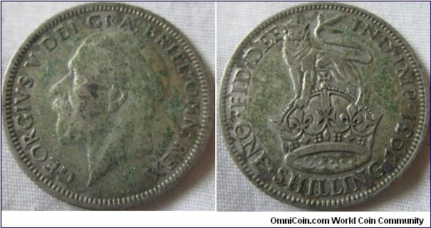 1931 shilling, good fine