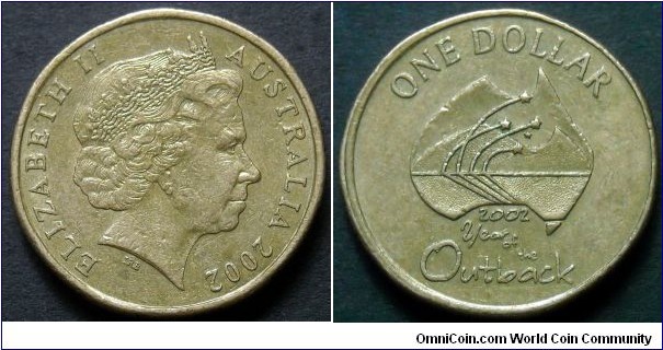 Australia 1 dollar.
2002, Year of the Outback.