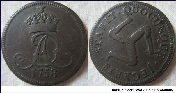 1758 isle of man penny