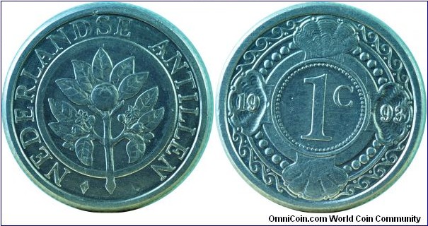 Netherlands Antilles1Cent-km32-1993