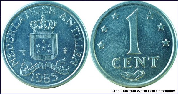 Netherlands Antilles1Cent-km8a-1985