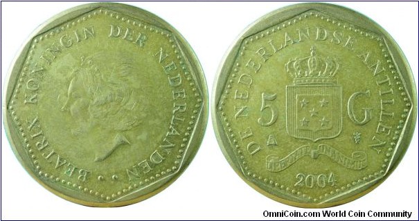 Netherlands Antilles5Gulden-km43-2004