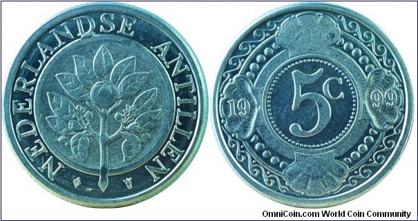 Netherlands Antilles5Cents-km33-1999