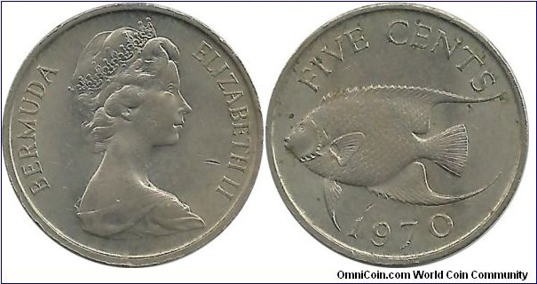 Bermuda 5 Cents 1970