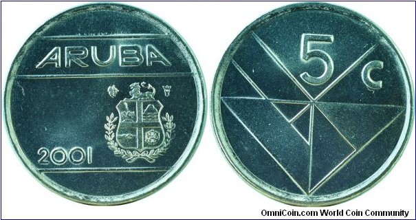 Aruba(Netherlands)5Cents-km1-2001