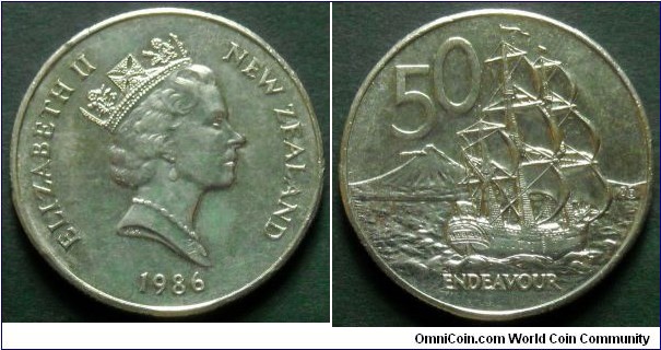 New Zealand 50 cents.
1986