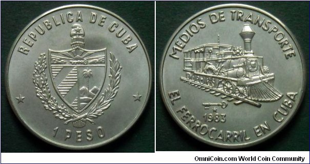 Cuba 1 peso.
1983, Cuban Railway.