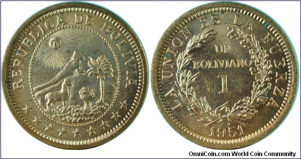 Bolivia1Boliviano-km184-1951