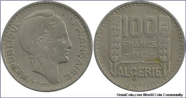 Algeria-French 100 Francs 1952