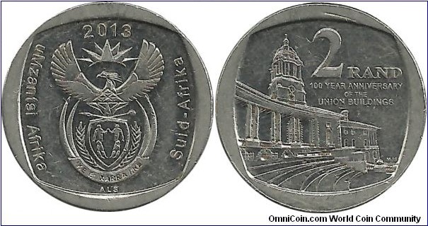 SouthAfrica 2 Rand 2013 - 100 Years of the Union Buildings