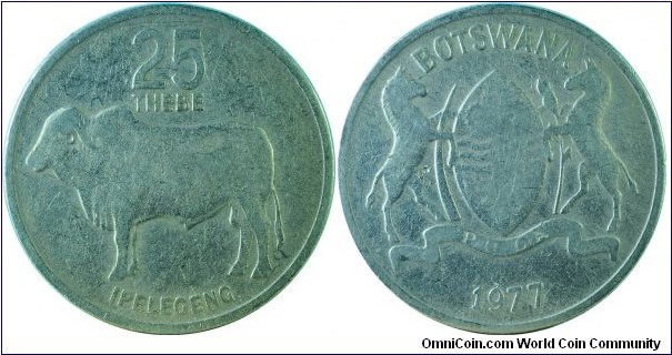 Botswana25Thebe-km6-1997