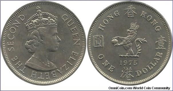 HongKong 1 Dollar 1975