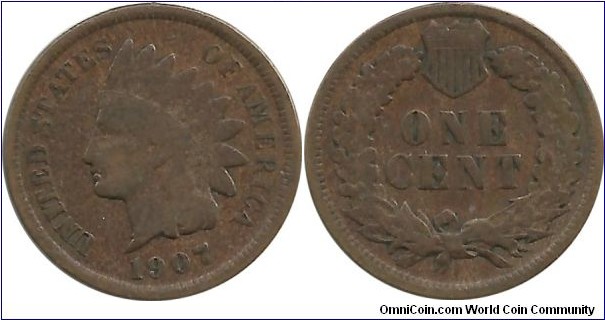 USA One Cent 1907