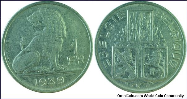 Belgium1Franc-Belgie-Belgique-km120-1939