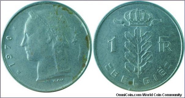 Belgium1Franc-Belgie-km143.1-1970