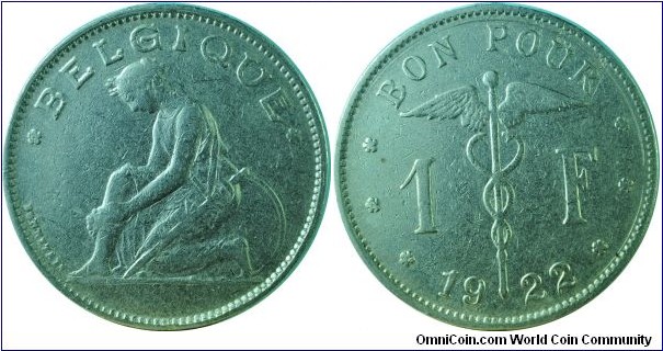 Belgium1Franc-Belgique-km89-1922