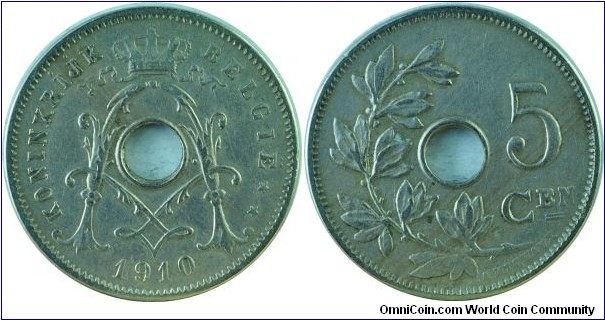 Belgium5Centimes-Belgie-km67-1910