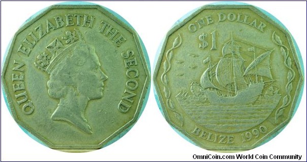 Belize(British)1Dollar-km99-1990