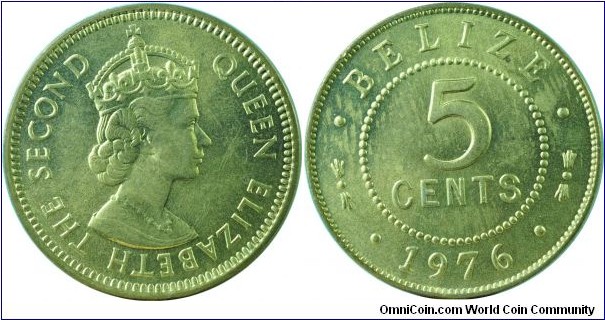 Belize(British)5Cents-km34-1976