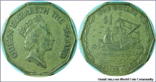 Belize(British)1Dollar-km99-2000