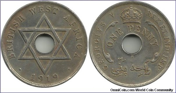 BWestAfrica 1 Penny 1919H