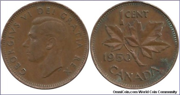 Canada 1 Cent 1950