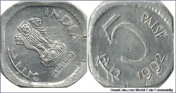 India-Republic 5 Paise 1992(H)