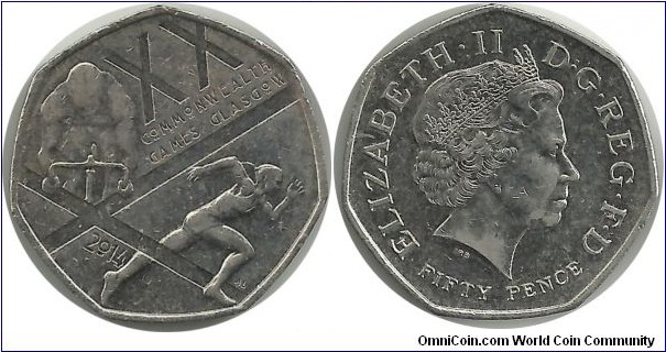 U.Kingdom 50 Pence 2014-XX Commonwealth Games