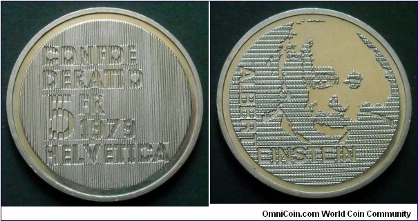 Switzerland 5 francs.
1979, Albert Einstein