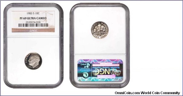 1983 S 10C PF 69 Ultra Cameo