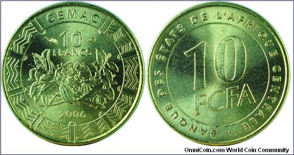 Central African State10Francs-km19-2006
