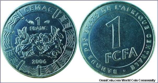 Central African State1Franc-km16-2006