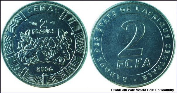 Central African State2Francs-km17-2006
