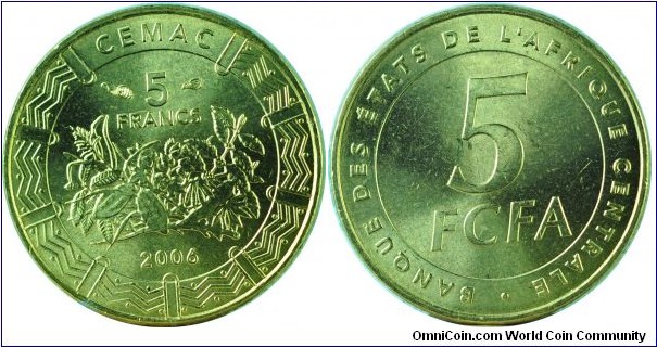 Central African State5Francs-km18-2006