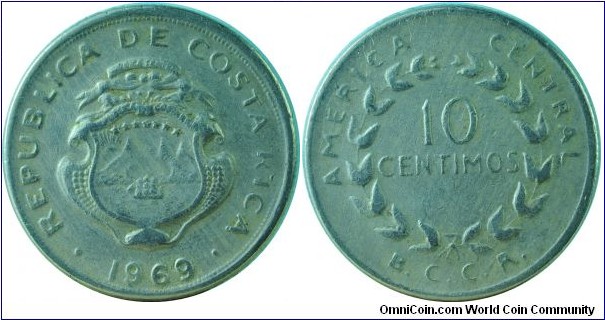 Costa Rica10Centimos-km185.2-1969