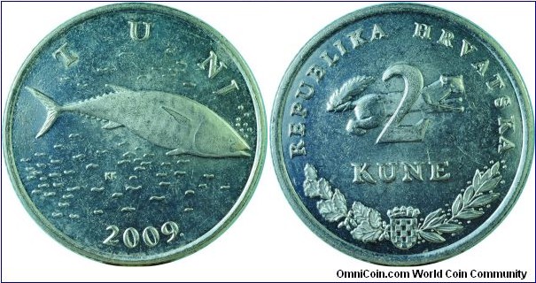 Croatia2Kune-Tunj-(year with dot)-km10-2009