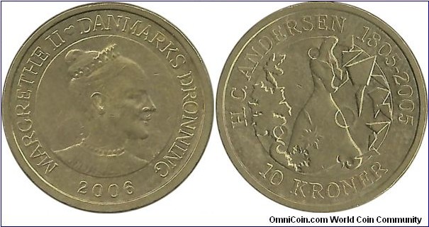 Denmark 10 Kroner 2006-Bicentenary of HC Andersen-4 (The Snow Queen)