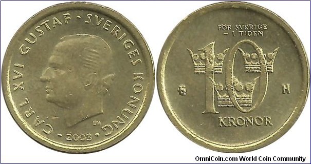 Sweden 10 Kronor 2003