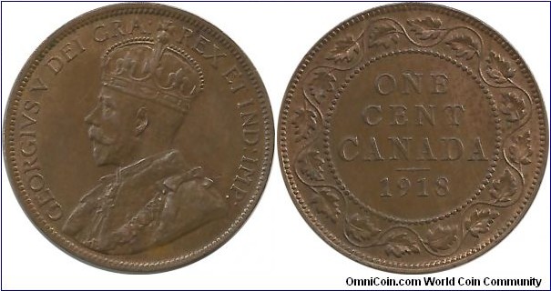 Canada 1 Cent 1918 (another good condition coin)