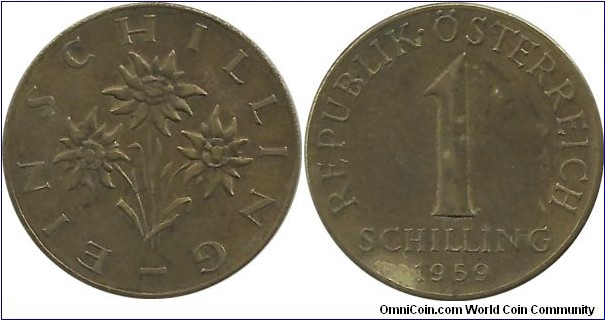 Austria 1 Schilling 1959